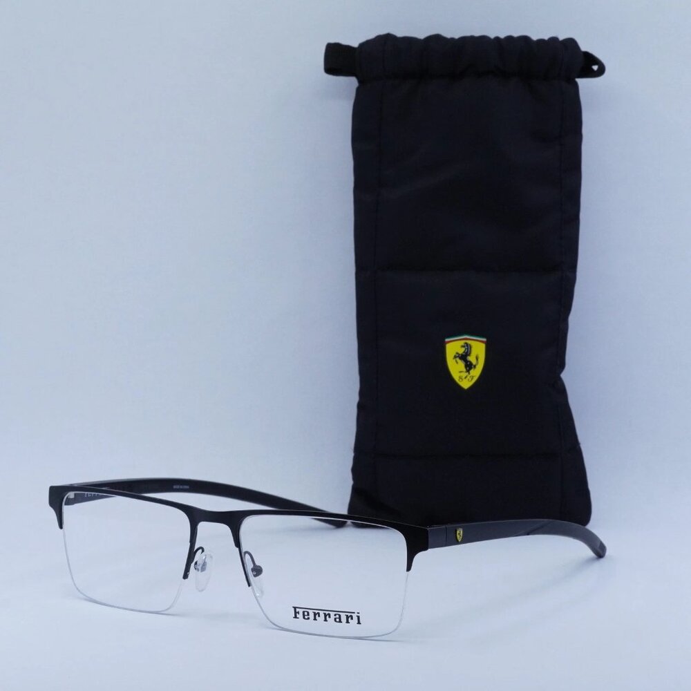 Ferrari Scuderia FZ7001 101 Matte Black 57mm Eyeglasses New Authentic